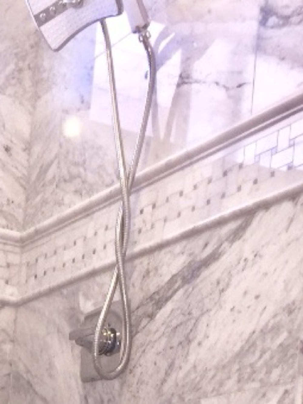Chrome Shower Fixture 6 high pressure messaging mode with spray head